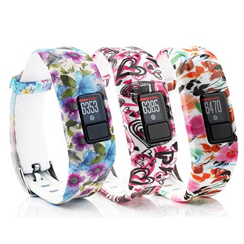 Honecumi Compatible With Garmin Vivofit 3/Jr/Jr 2 Replacement Strap - Soft Silicone Wristband for Men Women, Kids, Boys, Girls