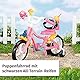 BABY born Zapf Creation 835210 Fahrrad-rosa Puppenfahrrad für 43cm große Puppen mit Stützrädern, Schlaufen und Sicherheitsgurt, Blinklicht, Hupe und Flasche