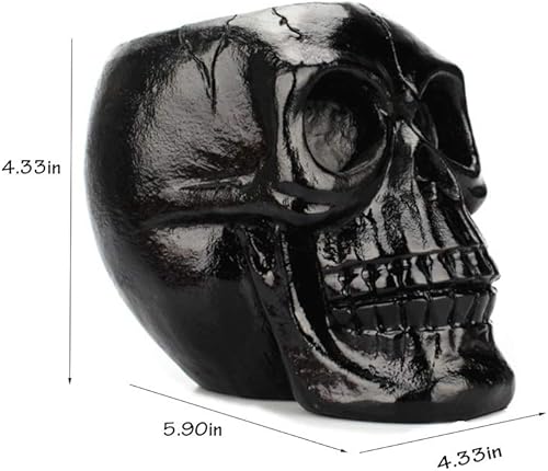 Miniatura 9 de Mikayoo Soporte para bolígrafo de calavera, soporte para brochas de maquillaje, soporte para bolígrafos, tocador, escritorio de oficina, caja de