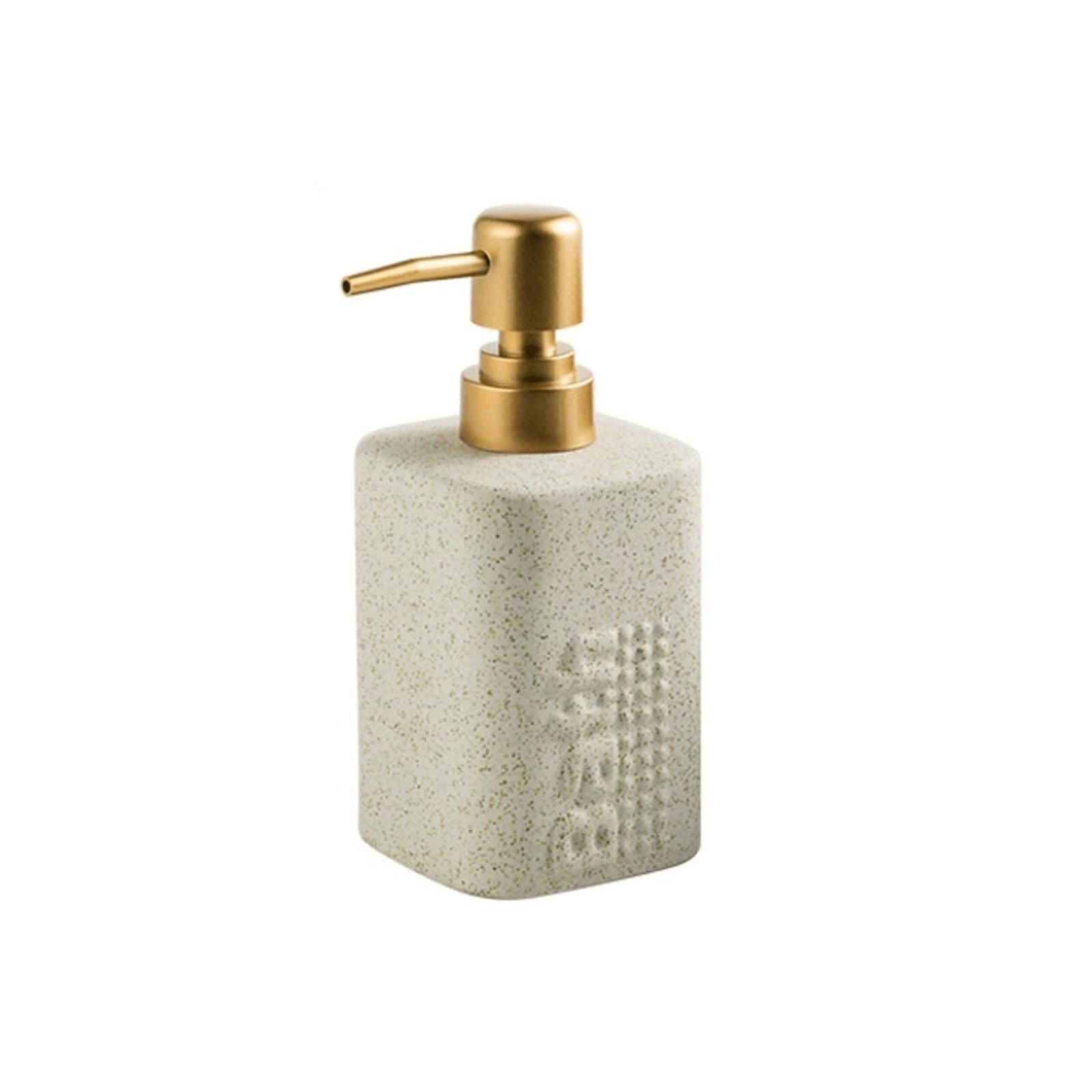 Empty Barthroom and Dish Refillable Soap Dispenser Kitchen Dish Ceramic Countertop Dispensing Bottle Decor for Counter(White)