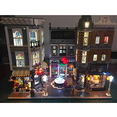 TRCS Led Beleuchtungsset für Stadtleben 10255, USB und Batterie Betrieben Led Licht Kompatibel Mit Lego 10255-Ohne Lego…
