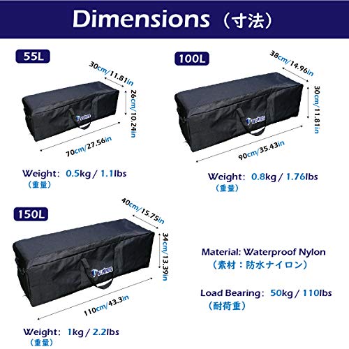 TRIWONDER Travel Duffel Bag Weekender Bag Large Luggage Duffel Boston Bag For Men Women (Black, 150L)