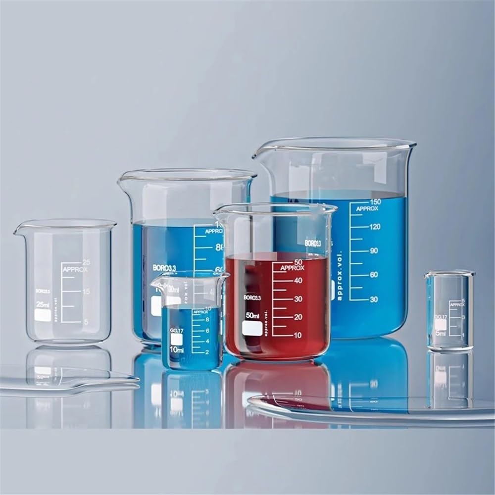 Labor-Sets mit Bechergläsern, 5, 10, 25, 50, 100, 150, 200, 250, 300, 400, 500, 800, 1000 ml(Set-9)
