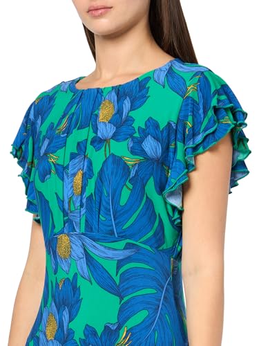 Image of Tommy Hilfiger Women's Flutter Sleeves Jersey Midi Dress