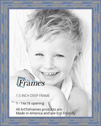 Arttoframes 14X18 Inch Deep Periwinkle Barnwood Frame Wood Picture Frame, Wom0066-56673-Yblu-14X18 #TOP12
