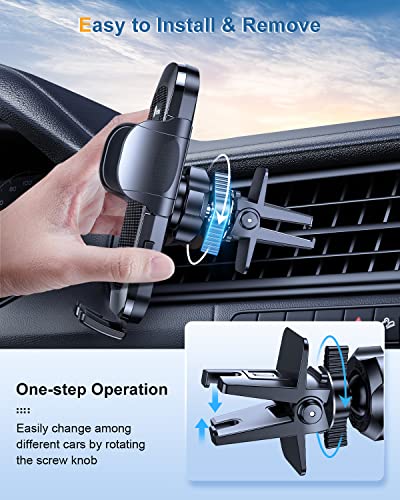 Humixx 【2022 Military-Grade Stability】 Phone Mount For Car Vent Universal Car Phone Holder Mount Hands-Free Cell Phone Holder Car Air Vent For Iphone 13 14 Plus Pro Max Samsung S22 Ultra ＆ All Phones #TOP5