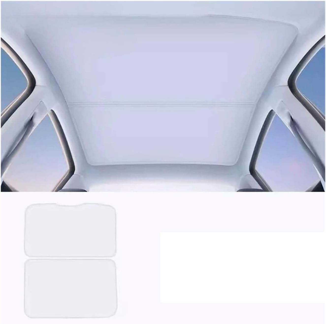 Compatible For Xpeng G6 2024 2025 2026 Car Clip Sun Shades Glass Roof Sunshade Front Rear Sunroof Skylight Sun Visor Curtain Accessories(Style D)