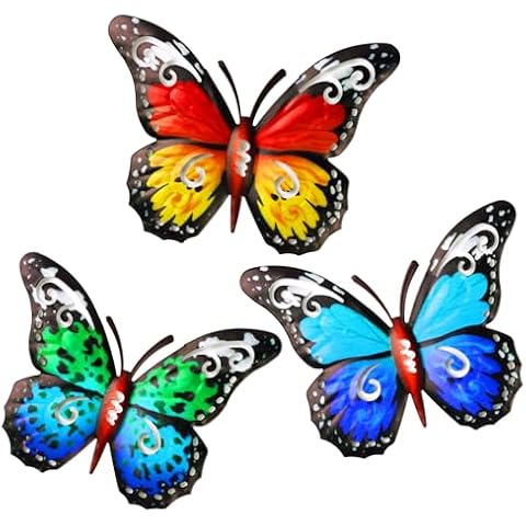 OFFCUP 3 Pack Metal Butterfly Wall Decor Cover