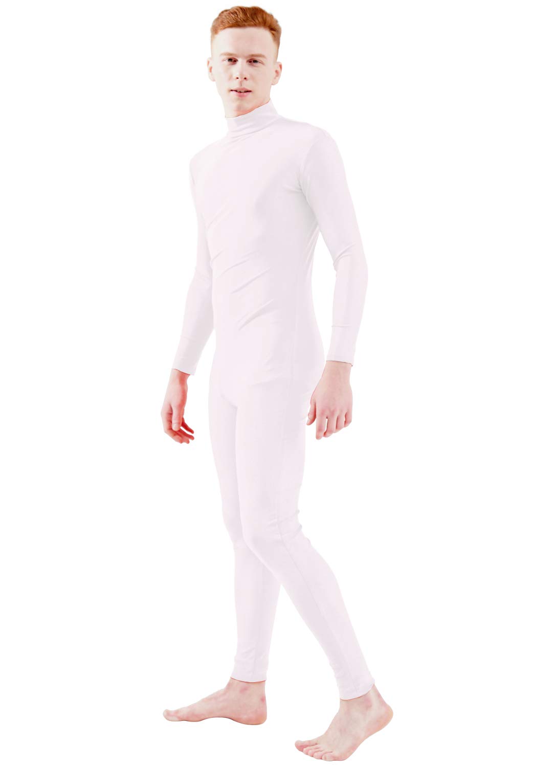 Ensnovo Adult Spandex Turtleneck Long Sleeve One Piece Unitard Bodysuit Dancewear