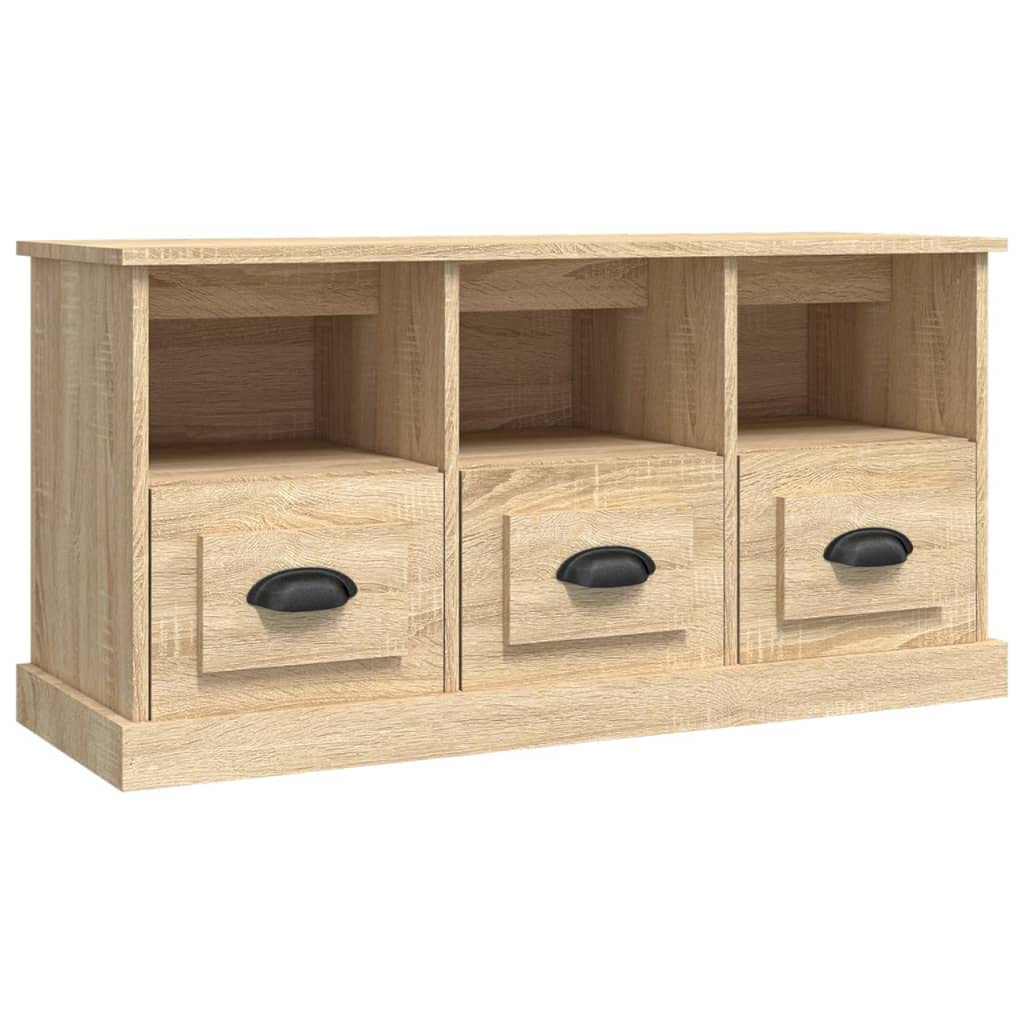 Sk Nowoczesny stojak pod telewizor le narożnik do salonu i kuchni dąb sonoma h sklejka 100 x 35 x 50 cm Slish wystrój domu Solut