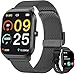 KALINCO Smartwatch Herren Damen, Blutdruckuhr mit Bluetooth-Telefonie, AI Fitness Tracker mit Herzfrequenz SpO2 Stress, 100+ Sportmodi Fitnessuhr,Weltuhr, Schlafanalyse, Geschenkideen für iOS Android