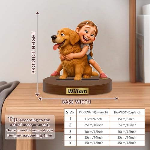 Miniatura 3 de Jlskcn Figura Personalizada Con Foto En Caricatura, Foto Dibujos Animados Escritorio Decoración Marco Fotográfico Signo Placa, Regalo Original Para Escritorio, Regalos Coleccionables Familia