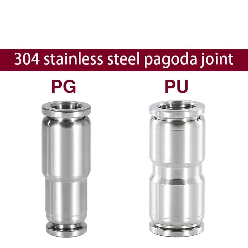 Conector neumático recto PG8-6 anti corrosión para tuberías de diámetro variable 3