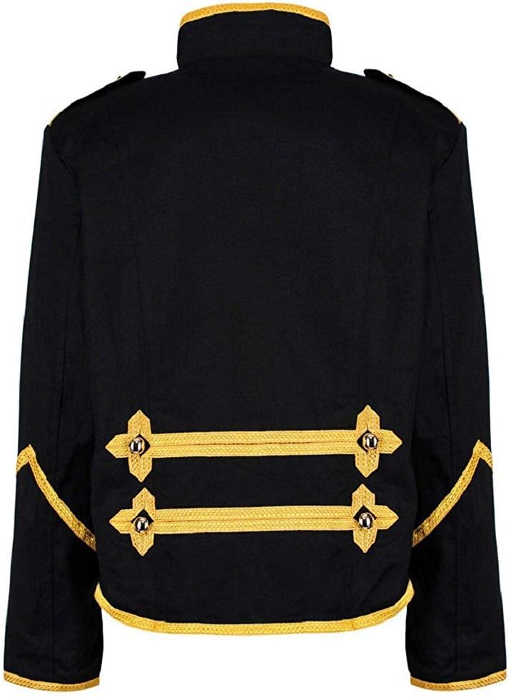 Ro Rox Steampunk Military Drummer Parade Jacket Emo Punk Men’s Jackets Gothic Clothing