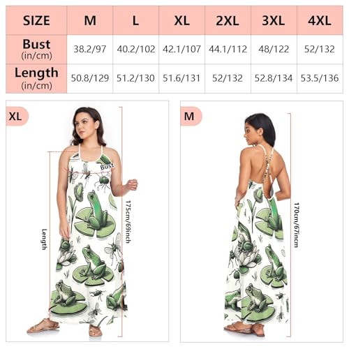 Robe d'été grenouilles mignonnes dos nu à bretelles pour femmes - 6