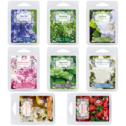 Image of 8 Natural Soy Wax fire-Free Aromatherapy Cube Gift Box, containing 8 Kinds of fragrances Such as bluebells, are Safe and Pleasant, Helping You Create Aromatic Space.