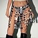 Women's Mini Sequin Tassel Skirt Cosplay Party Short Skirts Sexy Lingerie Dress Silver