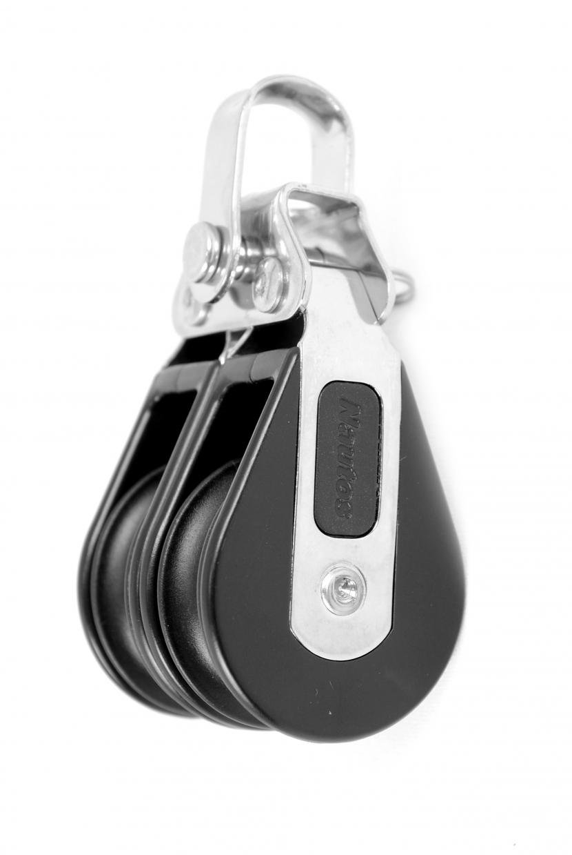 Nautos #92324-Classic line 39 MM -Double Fixed - 39 mm sheave-Long Lasting Characteristics.Sailboat Block