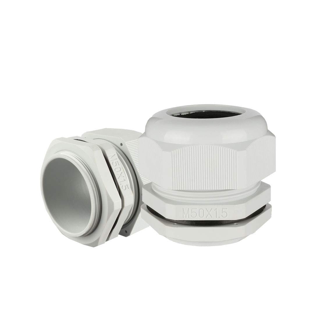 sourcing map 10Pcs M50 étanche IP68 Câble TRS Farce Gland contre-écrou 32mm-38Fil sphérique percuté, trou