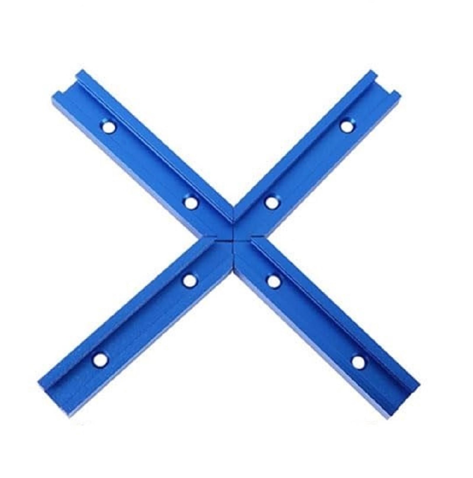 Seekliny 1Set T-Track Intersection kit Blue for Woodworking, Universal Aluminum T Tracks Tool Accessories