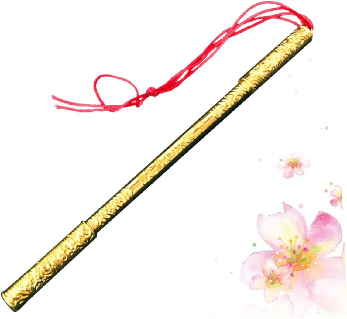 ibasenice 2pcs Alloy Rod Costume Prop for Parties Festivals Cosplay and Photography Lightweight Chinese