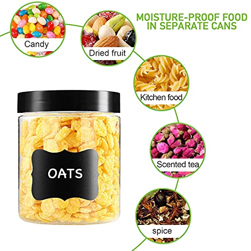 Aoeoe 32 Pack Plastic Jars With Lids, 8 Oz Plastic Mason Jars, Clear Slime Containers, Round Storage Jars Bulk, Wide-Mouth Jars For Kitchen And Household Food Storage Of Dry Goods, Creams And More #TOP6