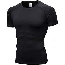 Mens Compression Shirts for Workout Moisture Wicking Quick Dry Running Athletic Base Layer Short Sleeve