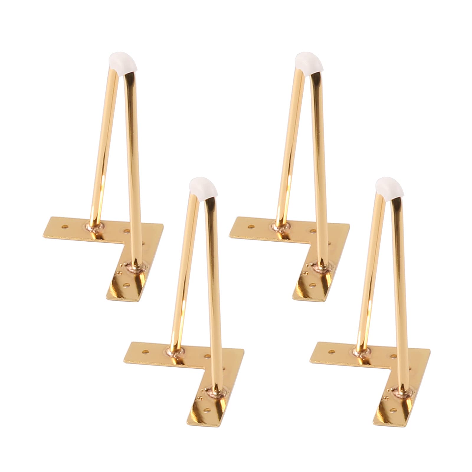 Gambe per Mobili in Ghisa,Forcina Gambe,Gambe per Divani Dorate,Piedini in Metallo,Set di 4,con Cacciavite e Viti,Perfette per Lo Stile Moderno di Metà Secolo (35cm/13.8in)