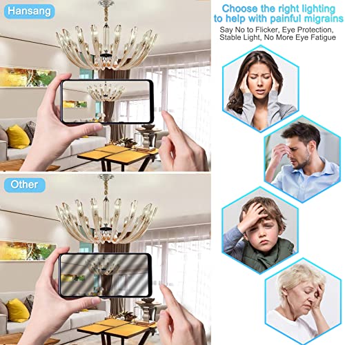 Hansang Led E12 Chandelier Light Bulbs, Type B Light Bulbs 5W (60W Equivalent), Natural White 4000K Candelabra Led Light Bulbs, E12 Light Bulb 500Lm, Non-Dimmable B11 Ceiling Fan Light Bulb, 8 Pack #TOP5