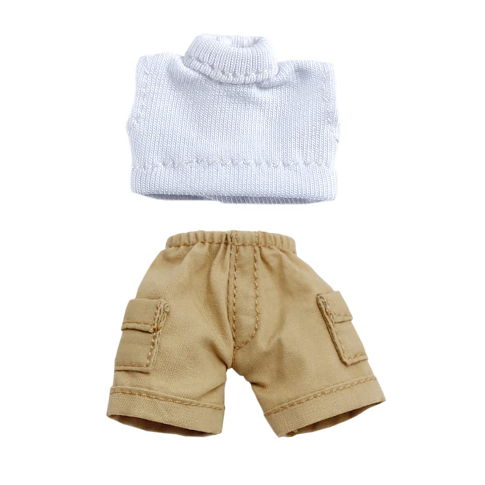 Niannyyhouse Set Vestiti Per Bambola Obitsu 11 Cm E BJD 1/12: Gilet Corto E Pantaloncini Cargo Verde, Abbigliamento Per Figure 4,3 Pollici