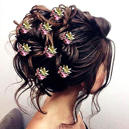 Hair Flare Artificial Rose Hair Pin for Girls, Flowers Hair Accessories For Women, 2148, Baby Pink, Pack of 8 (B08T9H7TPD) Amazon Price History, Amazon Price Tracker