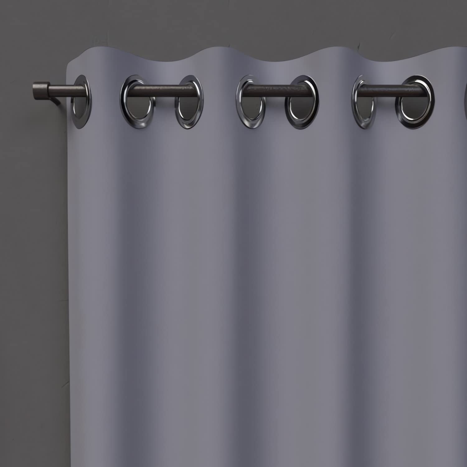 Soleil d'Ocre Polyester Blackout Curtain with Eyelets, gray, 140 x 180 cm, Grey, W 55.1" x L 70.9" (1 Panels)