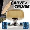 Magneto Kicktail Cruiser Longboard Skateboard - 44" x 9", Blue - Bamboo Deck & 70mm 78A Wheels - Adult Longboard Skateboard for Commuting, Carving & Downhill Riding #5
