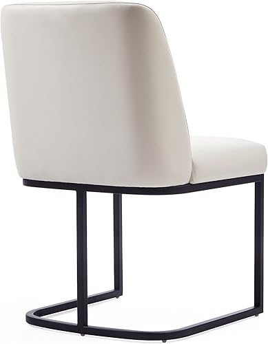 Miniatura 9 de Manhattan Comfort Serena - Silla de comedor moderna de piel sintética, asiento sin brazos, ideal para cocina y oficina en casa, juego de 2, color