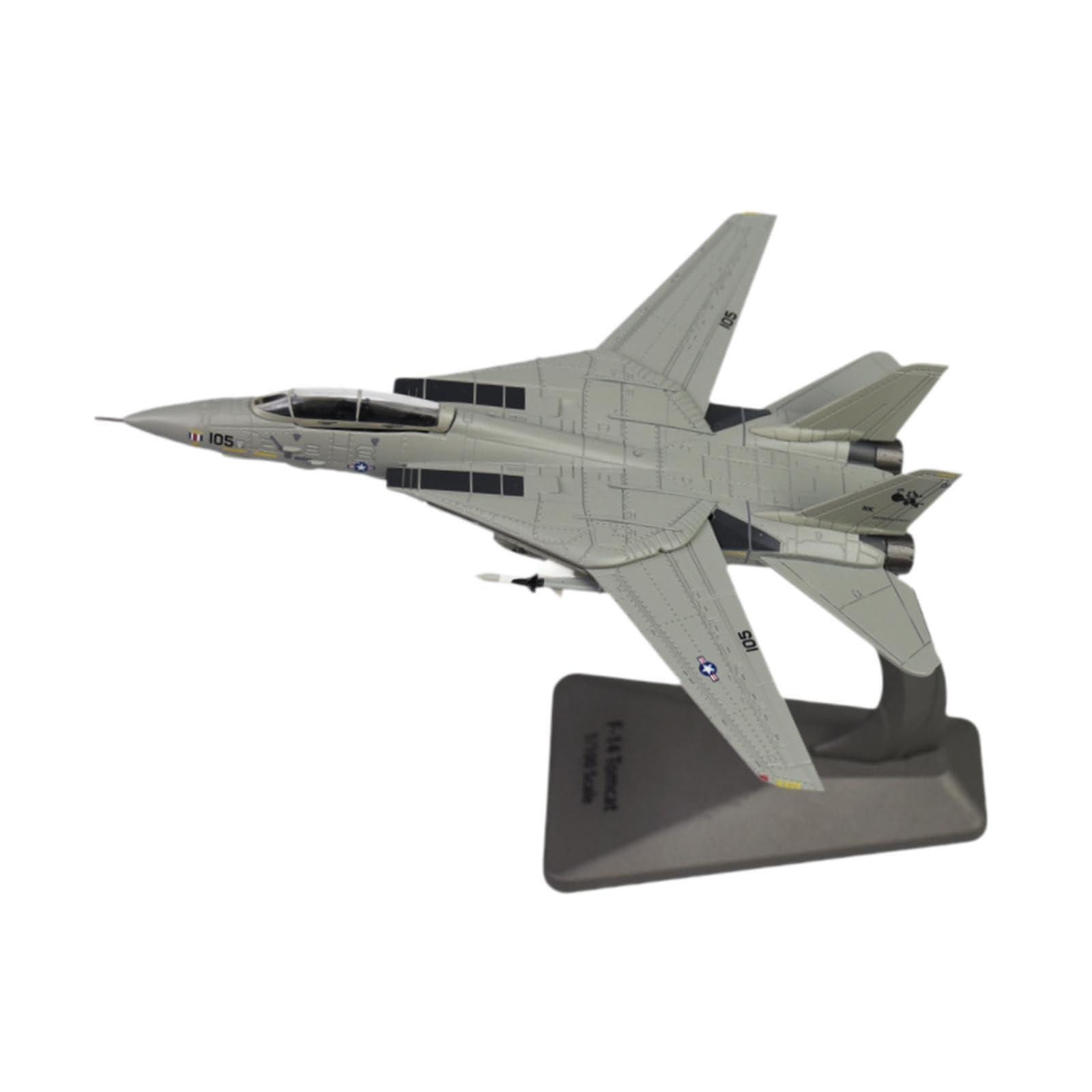 BEALIFE Modello di aereo da caccia F14D, espositore da collezione, elegante decorazione per gli appassionati di aviazione, decorazione per la casa, ornamento