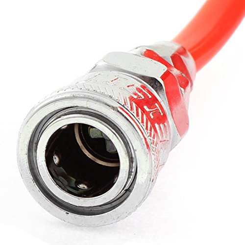 uxcell a15121100ux0017 3 m Long 8 mm x 5 mm Polyurethane Coiled Air Hose Tube, Orange, Metal, 0.2"