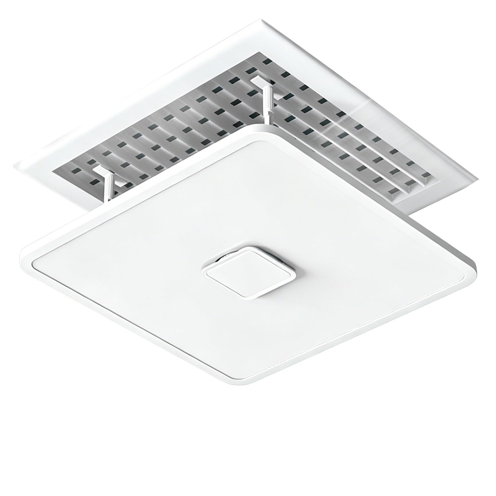 YUE JJXN Ceiling AC Vent Deflector, PP Square Air Conditioner Vent Deflector Universal 180° Adjustable Anti Direct Blow for Home Office(45 * 45cm/17.7 * 17.7in)