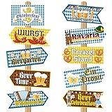 Oktoberfest Decorations Party Signs Set of 20, October Festival Decor Outdoor...