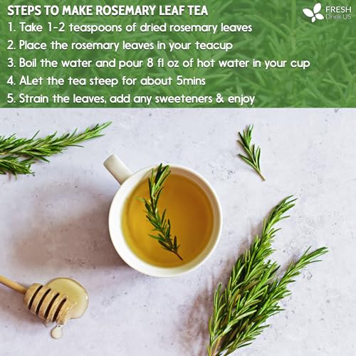 Image of Premium 20oz Rosemary Leaves, 100% Natural & Pure from Dried Rosemary Leaves, No Additives, No Caffeine, Vegan. Dried Rosemary Herb, Perfect for Seasoning, Spice Blends for Grilling & Cooking