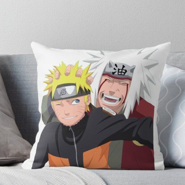 CRAFT MANIACS Naruto Funny Poster 16 * 16 Pillow with Filler | UBER Cool Merch for Naruto Anime Lovers