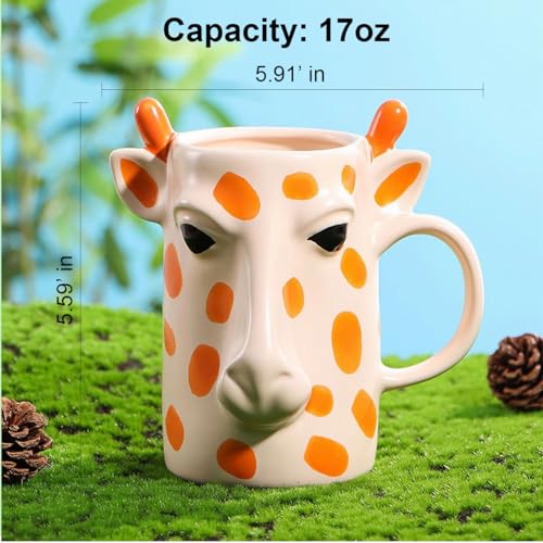 Cute-Giraffe-Mug-17oz-Kawaii-Large-Ceramic-Coffee-Mug-for-Tea-Milk-Funny-Cartoon-HandpaintedHandmade-Giraffe-Coffee-Cup-Novelty-3D-Animal-Mug-Gift-for-Men-Women-Microwave-Safe Cute Giraffe Mug 17oz Kawaii Large Ceramic Coffee Mug for Tea Milk Funny Cartoon HandpaintedHandmade Giraffe Coffee Cup Novelty 3D Animal Mug Gift for Men Women Microwave Safe