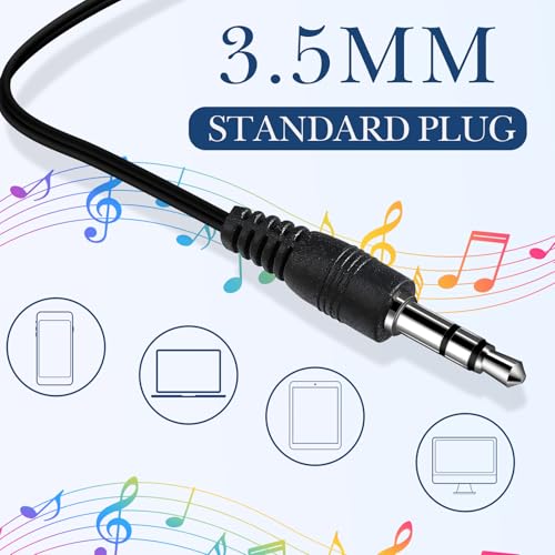 Image of Kanayu 500 Pack Wired Earbuds Bulk for Classroom, 3.5MM No Mic,Black