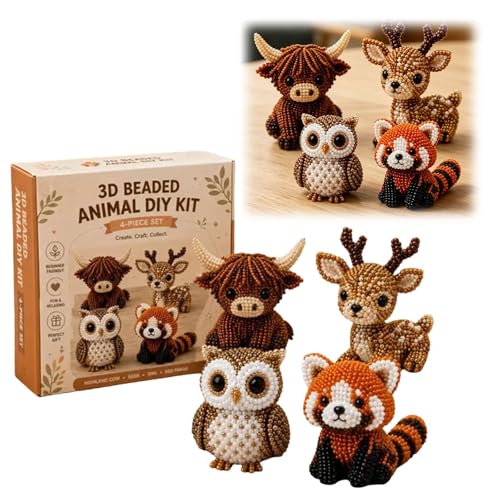Figuras bonitas hechas a mano animales de perlas 3D con instrucciones 3