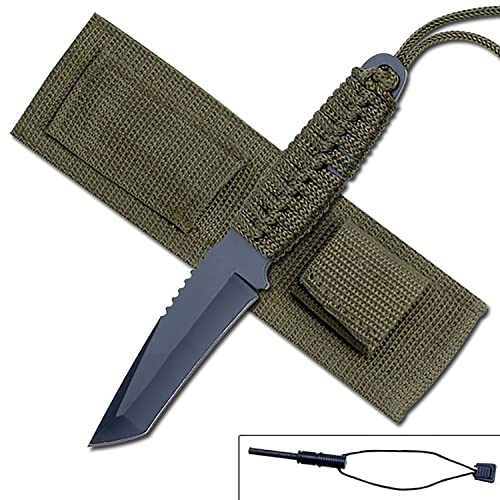 Survivor HK-106T Fixed Blade Knife with Fire Starter 8-Inch Overall