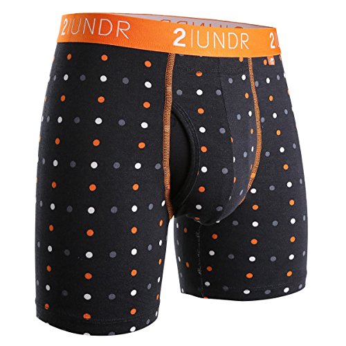 2UNDR Men's Swingshift Boxers,Dot Com,Large