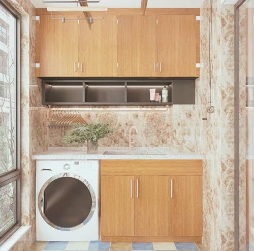 Image of HOME13 Self Adhesive Wood Grain Wallpaper for Furniture Vinyl Sticker Wooden Door Desktop Wall Paper Kitchen Wallpaper (2 feet by 5 feet, Oak Wood)