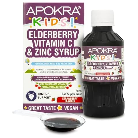 APOKRA Kids Elderberry Syrup with Vitamin C Cover