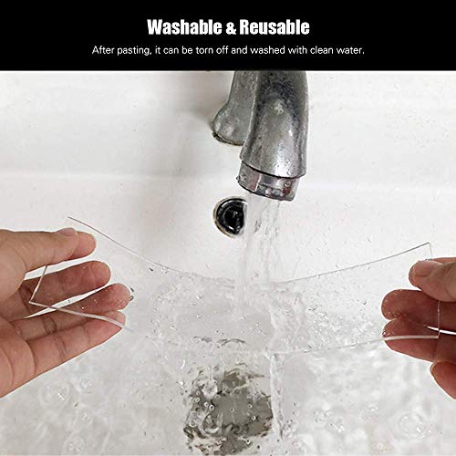 Ajcoflt Rolo de fita nano Fita adesiva frente e verso de 3,3 pés Fita nano lavável e sem rastro Fita