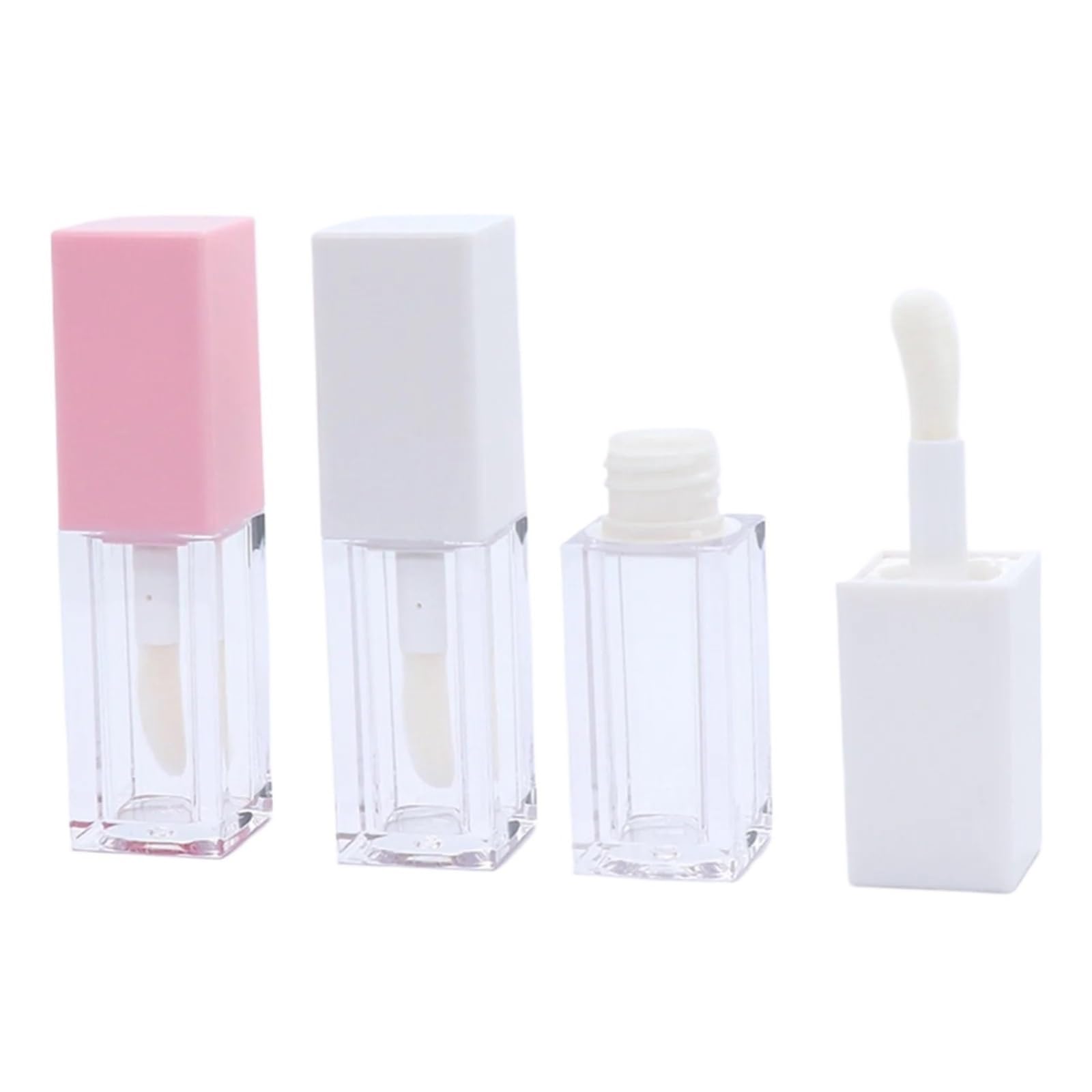GIUPLOKID Empty Lip Balm Container, Empty Lip Gloss Tubes 15 pcs 5 ml Refillable Glaze Multicolor Cosmetic Sample Container(Mix)
