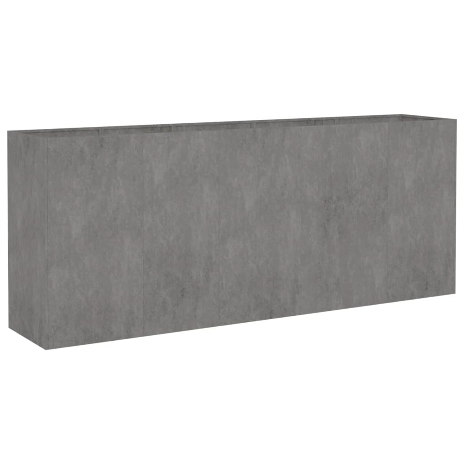 Gecheer Fioriera da giardino, vaso rialzato in acciaio corten 200x40x80 cm, per balcone patio giardino, arredo esterno
